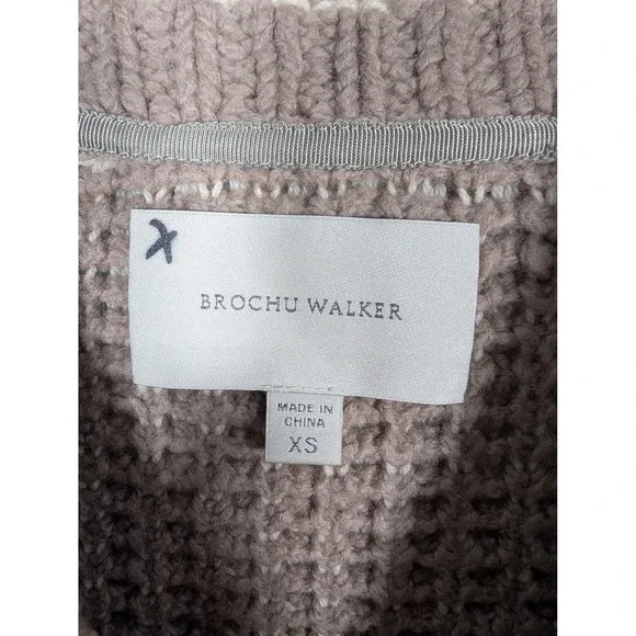 Brochu Walker Sweater Womens XS Wool Cashmere Blend V Neck Pullover Knit - Picture 2 of 12